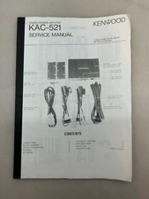 Kenwood KAC-521 Service Manual Copy From Kenwood Free Shipping