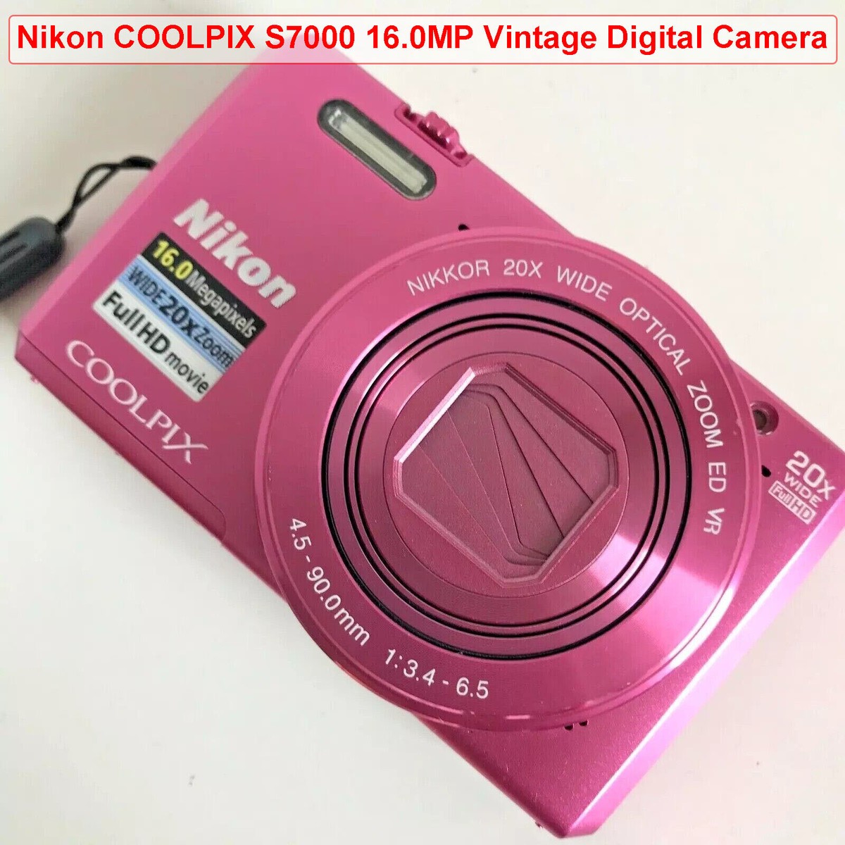 Nikon Coolpix S7000 ピンク Nikon COOLPIX S7000 16.0MP 20X Optical Zoom Vintage Digital