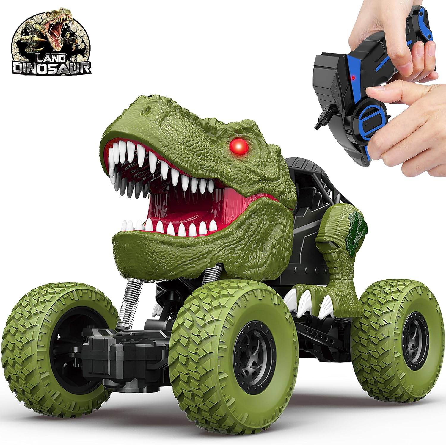 Remote Control Dinosaur Car for Kids Boys, 2.4Ghz All Terrain Remote Control Din