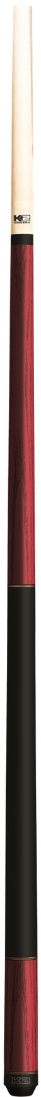 K2 Pool Cue KL119 Red Exotic Wood With Dual Copper Rings! 12.5 mm Shaft!