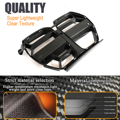 DRY Carbon Kühlergrill Nieren Grill Mit ACC für BMW G80 M3 G82 G83 M4 2021-2024 - Bild 9 von 13