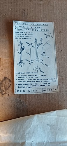 BEC 103A TT Gauge Lower Quadrant R/H Junction Signal Kit X2 Plus Extras Free P&P - Picture 4 of 7