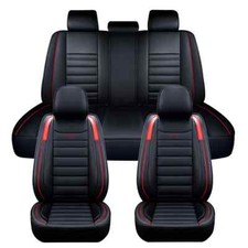 Car Seat Covers PU Leather Full Set Seats Cover Front Rear Seat Cushion Covers