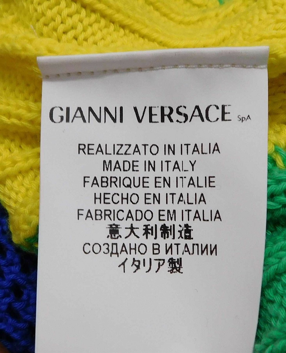 Gianni Versace Versus Multi Mod Knit Long V-neck Tunic