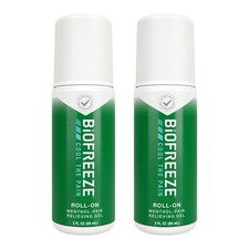 Biofreeze Roll-On Pain-Relieving Gel 3 FL OZ, Green Pack Of 2 Topical Pain