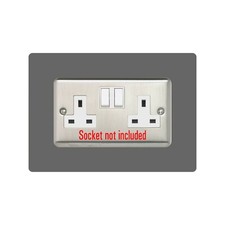 Double Socket Surround Acrylic Finger Plate Protect Wall Light Switch Plug DIY
