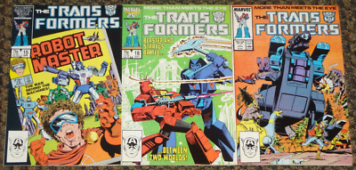 TRANSFORMERS G-1 #15 18 27 VF-VF/NM MARVEL 1984 SERIES 3 ISSUE COMIC BOOK LOT