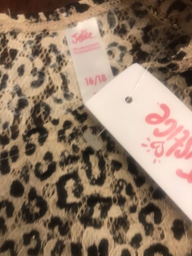 Justice Girls Spring Animal Print Shirt, Sz 16/1 8 & Foil Leggings, Size 14, NWT - Picture 6 of 12