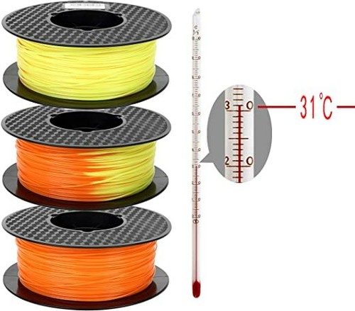 Color Changing Temperature 3D Printer PLA Filament From Orange to Yellow 1.75mm - Picture 2 of 3