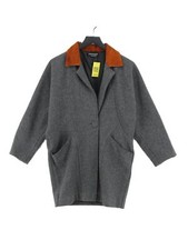 American Apparel Women's Coat Grey Wool With Nylon Overcoat