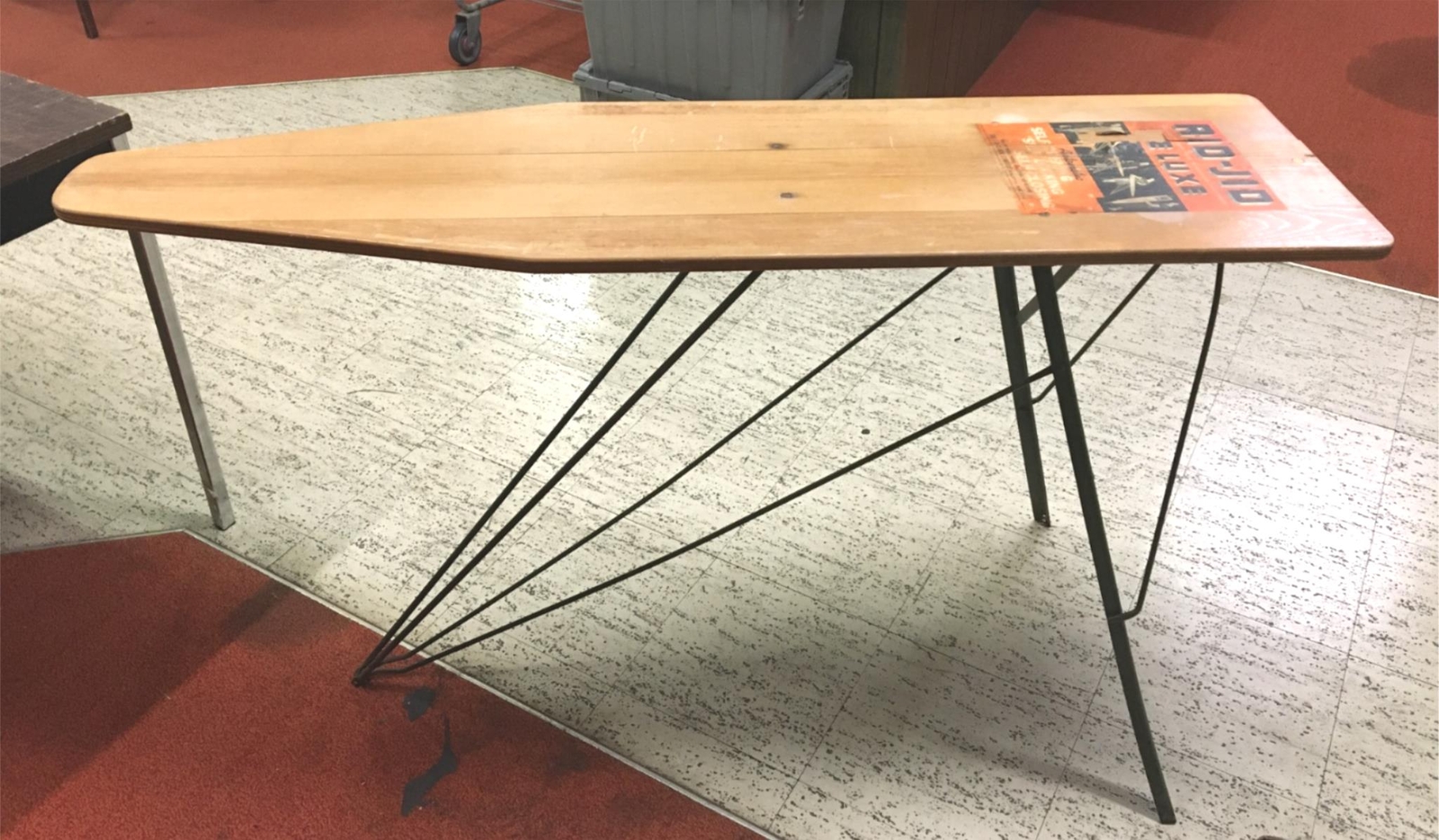 Vtg JR Clark Company RIDJID Deluxe Wooden Metal Folding Ironing Board