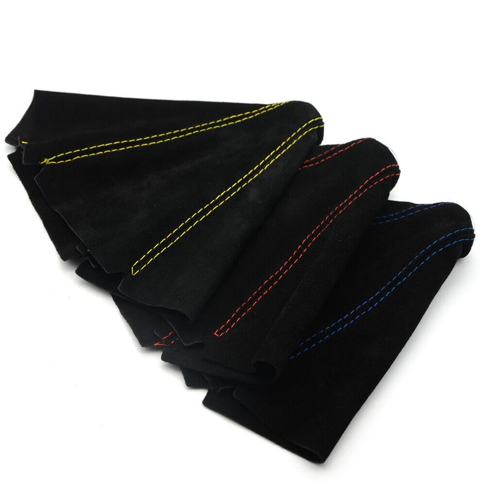 1x Gamuza Cuero Coche Cambio Cuello Manual Palanca Cambio Perilla Cambio Bota Cubierta Negro Foto 4 de 4