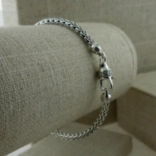 Sterling Silver CELTIC Dragon Weave Bracelet Lobster Clasp Keith Jack Jewelry