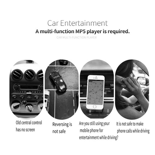 Single 1DIN 4.1" Touch Car Stereo Radio Bluetooth MP5 Player Radio FM/AM AUX USB - Picture 7 of 13