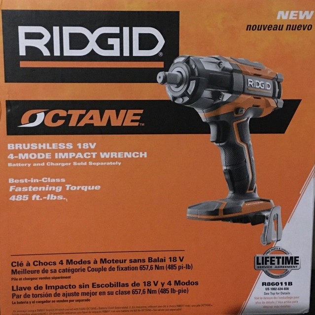 RIDGID 18Volt OCTANE Cordless Brushless 1/2 in. Impact Wrench (Tool Only) eBay