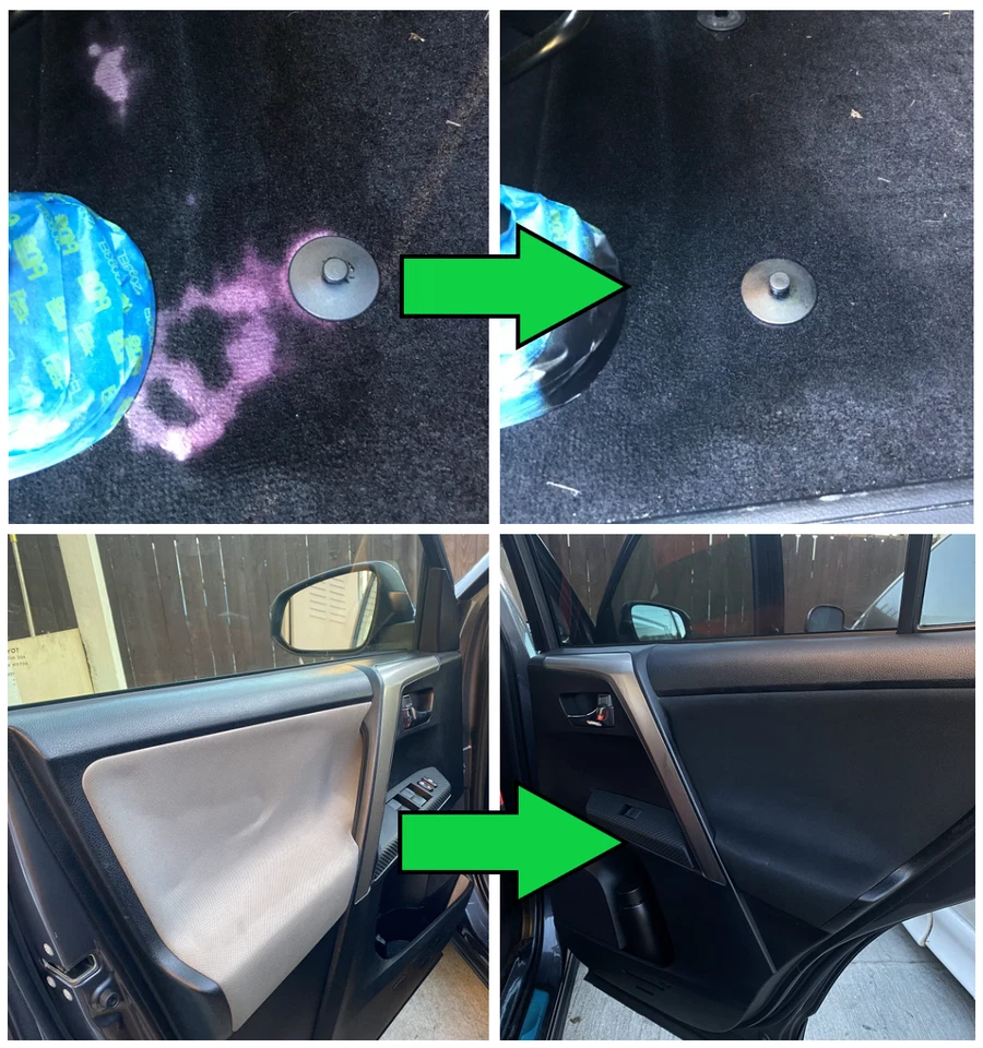 Tapete plano pintura preta interior de carro tecido couro vinil detalhador revestimento 2 latas - Imagem 3 de 4