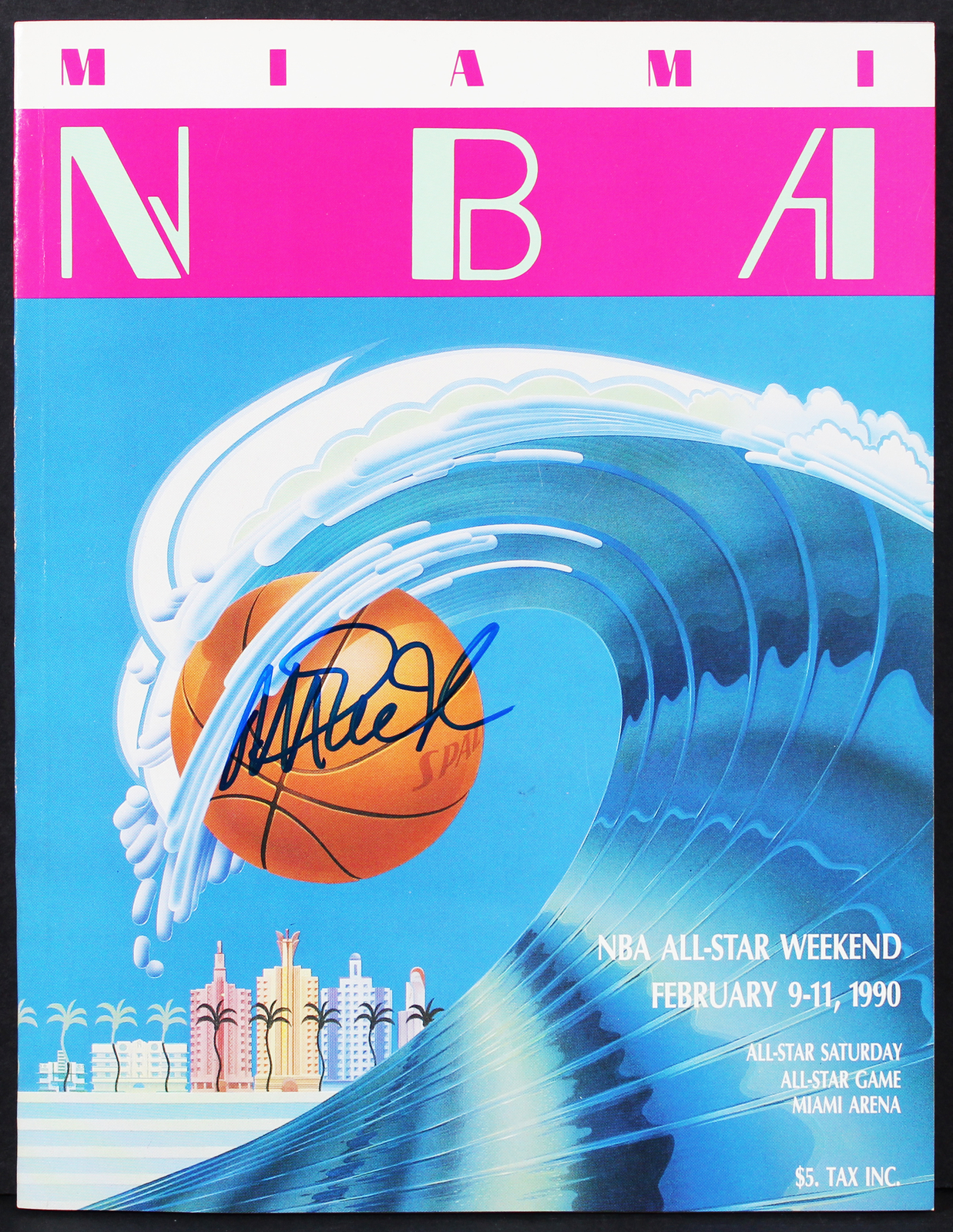 Magic Johnson Autographed Signed Lakers 1990 All-Star Game Program Beckett Witnessed #W424735 