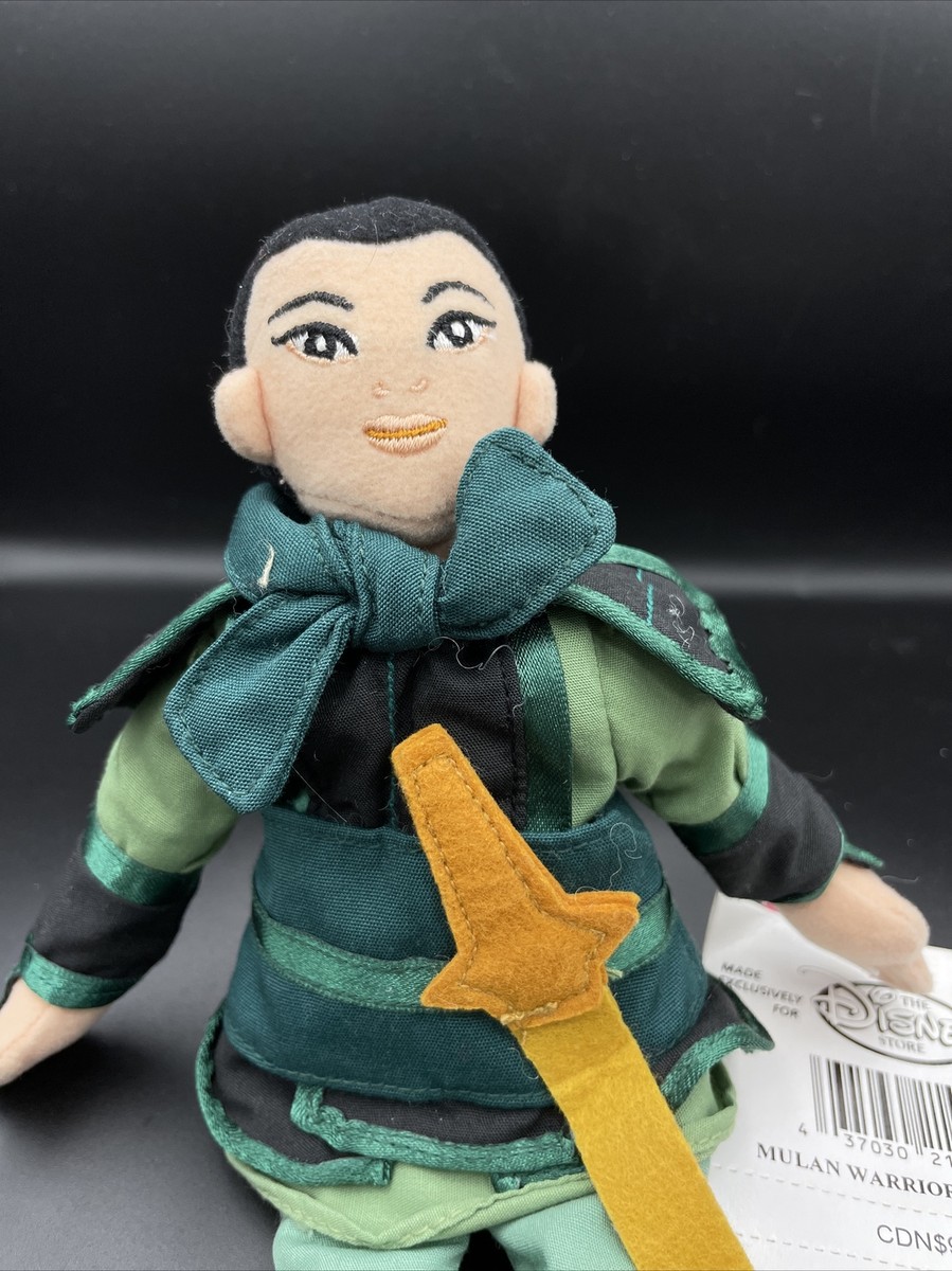 NWT Disney Store Parks Mulan Warrior Mini Bean Bag Plush Doll Toy