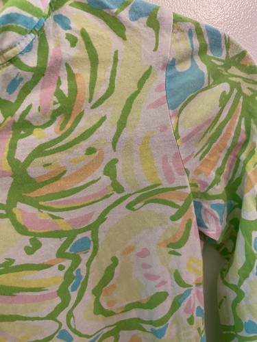 Lilly Pulitzer Girls Size Large (8-10) Long Sleeve Floral Dress Hoodie Green - Picture 2 of 6