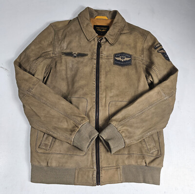 PME Legend Summer Hudson Lederjacke Leather Jacket  Gr.  M
