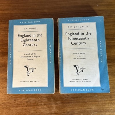 2 x England In The Eighteenth /Nineteenth Century  J H Plumb D Thomson Vintage 