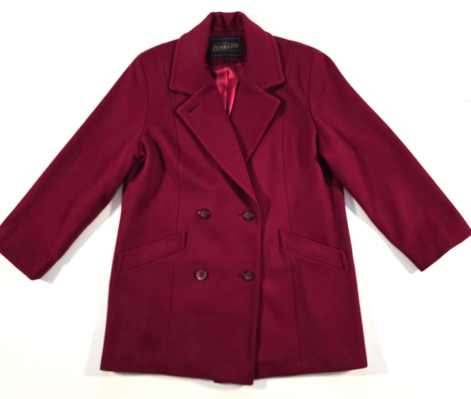 PENDLETON WOOL DOUBLE BREASTED PEA COAT WOMENS Sz… - image 2