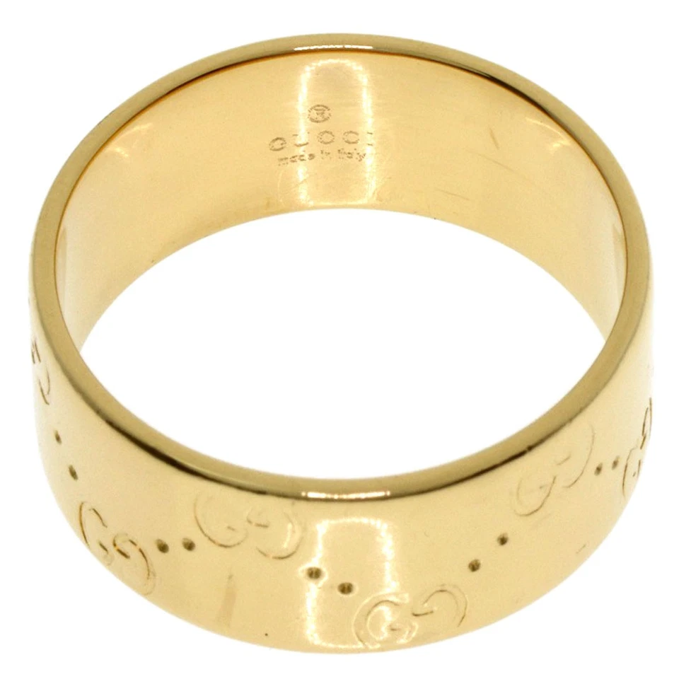 Anillo GUCCI Icon ancho # 22 oro amarillo K18 unisex [usado] Foto 4 de 4