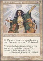 Words of Worship - Onslaught #61 Rare MTG