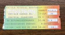 RARE 1982 Buffalo Sabres Ticket PHIL HOUSLEY 3RD EVER GOAL vs Montreal Canadiens