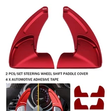 2PCS Red Wheel Steering Paddle Trim Shift For Dodge 2015-2021 Challenger Charger
