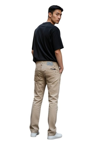 Men Diesel Jeans Beige Cotton 28