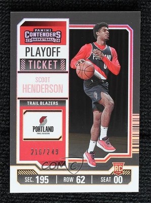2023 Panini Contenders Playoff Ticket 216/249 Scoot Henderson #27 Rookie RC g9t