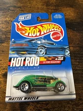 Hot Wheels ‘33 Ford Roadster (#0008) HOT ROD #4/4 Decent Card (25 Years Old)👀🔥