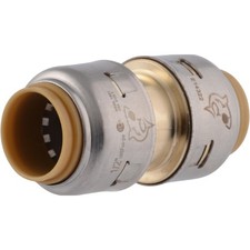 SharkBite Max 1/2 Inch Coupling, Push to Connect Brass in.,