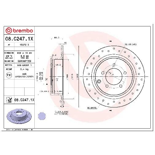 2X Bremsscheibe Hinten FüR Citroen C4 1.6 1.8 12 Bis 26 Brembo NKZ QualitäT-image