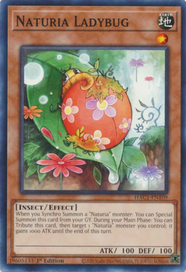 Naturia Ladybug - HAC1-EN109 - Common - 1st Edition - Near Mint