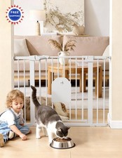Babelio Auto Close Baby Gate 29-43 Metal with Cat Door Doorway Stairs House