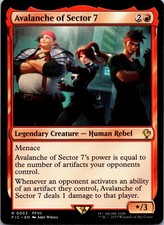 AVALANCHE OF SECTOR 7 53 RARE  THE GATHERING COMMANDER: FINAL FANTASY NM/M