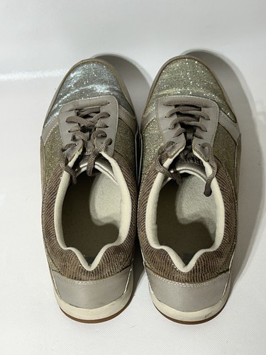 Drew Tuscany Peltro Donna Taglia 12 WW Vestito Casual Sneaker Scarpa Glitter Lacci - Foto 6 di 9