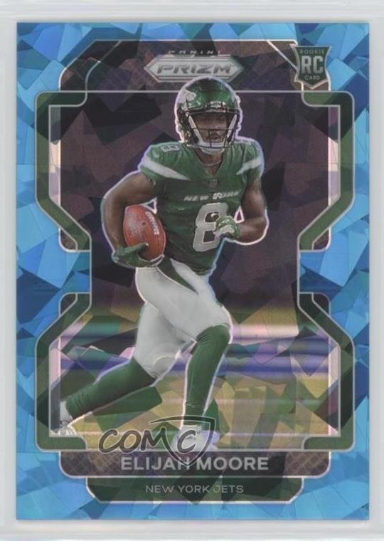 2021 Panini Prizm Rookie Blue Ice Prizm 59/99 Elijah Moore #346 0g27
