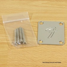 Fender USA Stratocaster Telecaster "F" Logo Neck Plate  Screws Sale Worldwide 