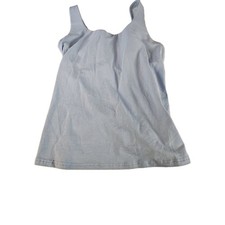 The Original Perfect Fit Cami Womens Camisole Built in Bra US 36D Blue Cotton