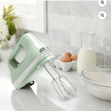 Large Green Retro Hand Blender Mixer Electric