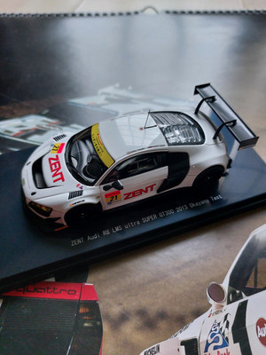 Audi 1/43 EBBRO R8 LMS ultra GT 300 Zent Testcar 2013 OVP