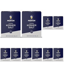 Morton, Coarse Kosher Salt, Box, Pack of 10, 3lb 48 Ounce 10 