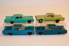 Four (4) Vintage 1960's - 1970's Matchbox / Lesney Lincoln Continental Cars #31