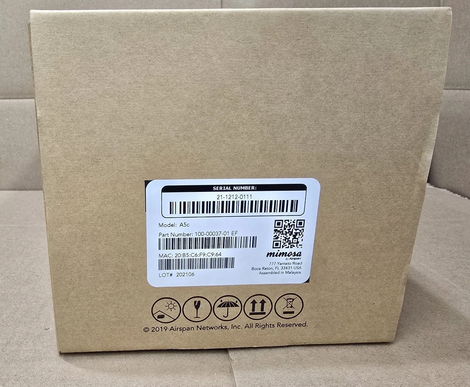 New Mimosa A5C Access Point MU-MIMO 4x4 Gigabit AP IP67 5.15 - 6.2 GHz 500+ Mbps - Image 2 of 4