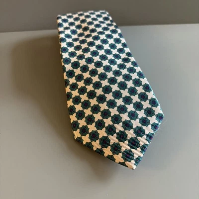 Kenneth Gordon New Orleans Tie Medallion Geometric Cream Multicolor Silk - Image 1 of 4