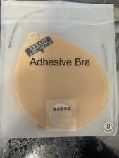Adhesive Strapless Bra B Cup Cream Washable Reusable Soft Breathable Wireless