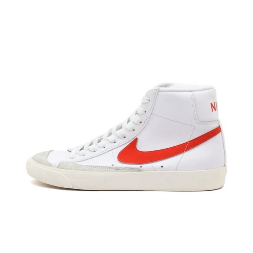 Nike Damen Blazer Mid '77 Sneaker Weiß Rot Leder Mittelhoch High-Top EU 41
